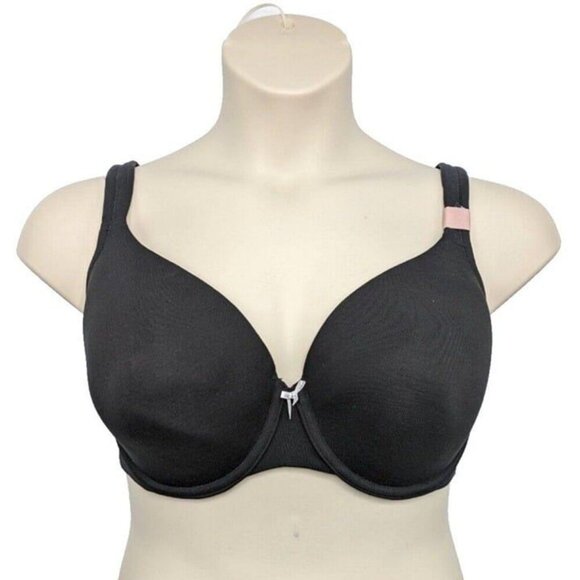 Lane Bryant Cacique Womens Bra Full Coverage Size 42G Black Cotton Blend Bow - Picture 4 of 9